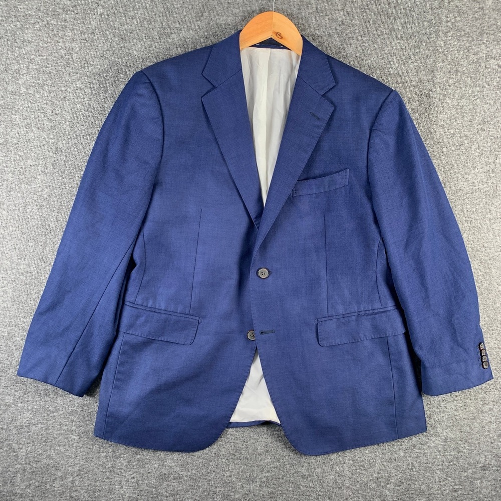 Suitsupply Blazer Jacket Men 42S Napoli Zignone Wool Sport Coat Blue